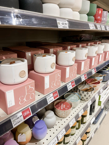 pinky swear candles on a shelf