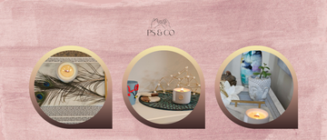 Three Pinky Swear & Co. coconut soy candles styled in peaceful home settings — featuring wooden wicks, clean-burning wax, and elegant decor. Non-toxic, hand-poured candles perfect for modern mindful spaces.