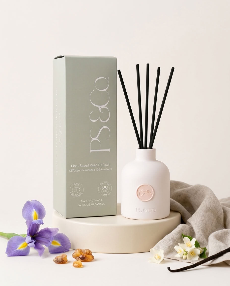 Hush | Frosted Iris & Warm Amber Reed Diffuser - Pinky Swear & Co.